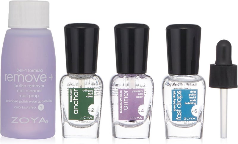 ZOYA Mini Color Lock System Manicure Kit - Long Lasting Nail Protection - Image 1