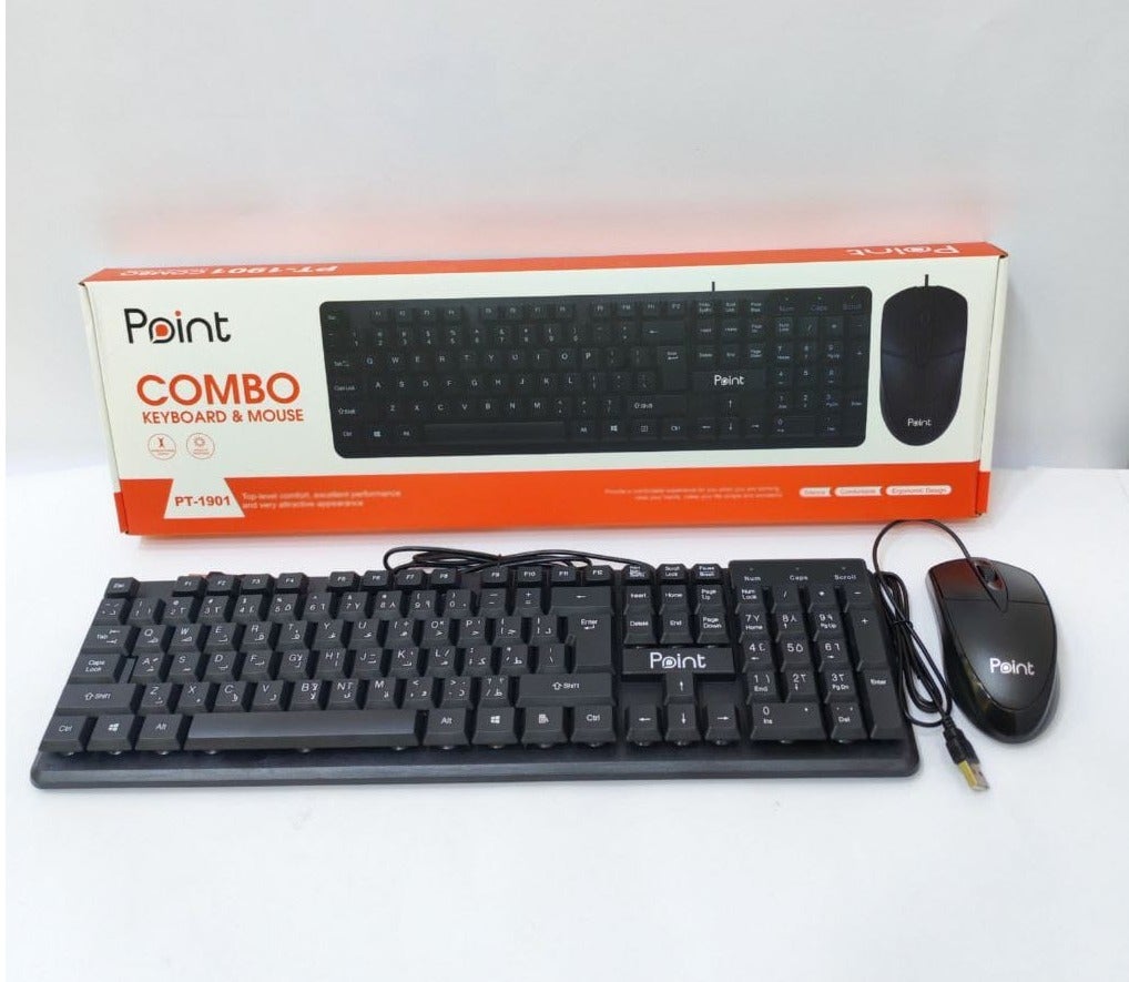 بوينت Point km-1901 Keyboard Mouse Combo