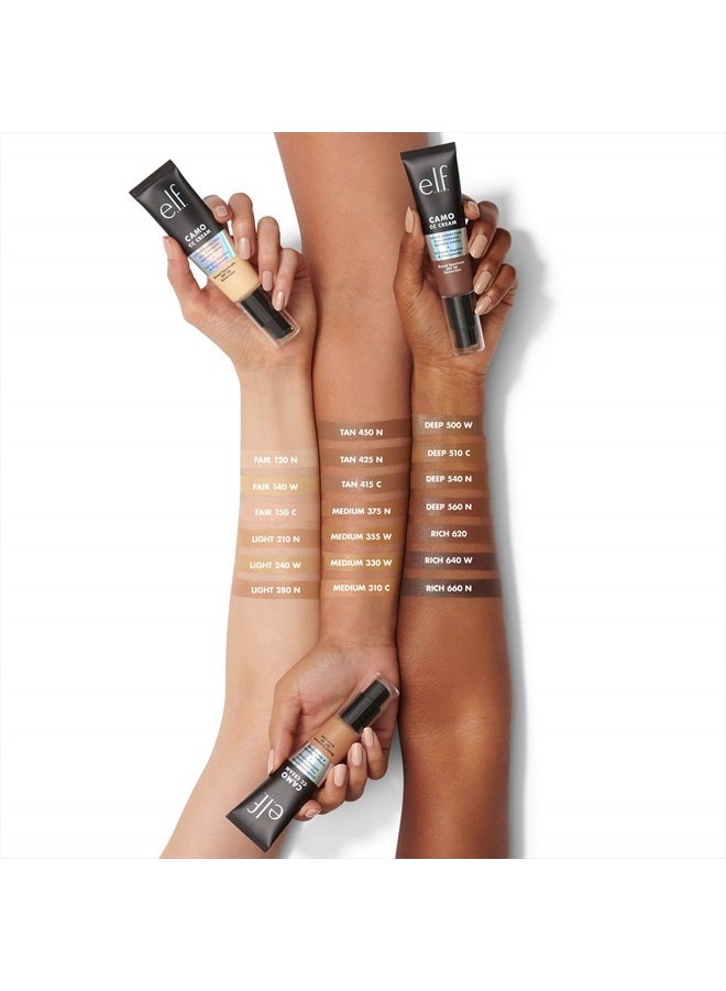 elf Camo CC Cream, Color Correcting Medium-To-Full Coverage Foundation with SPF 30, Fair 140 W, 1.05 Oz (30g) - Image 3