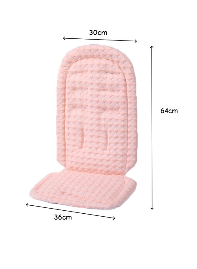 oldlaiben Infant Stroller Cooling Pad,Baby Pushchair Cushion,Summer Breathable Cool Liner Mat,Universal Breathable And Soft Newborn Stroller Mat,Reusable Strollers Washable Pad,Fits Strollers,Car Seat,High Chair(Pink)  - Image 2