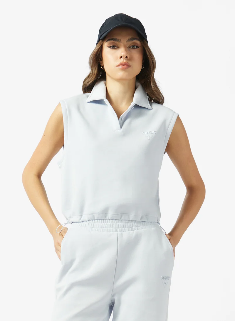 GUESS Polo Neck Tank Top