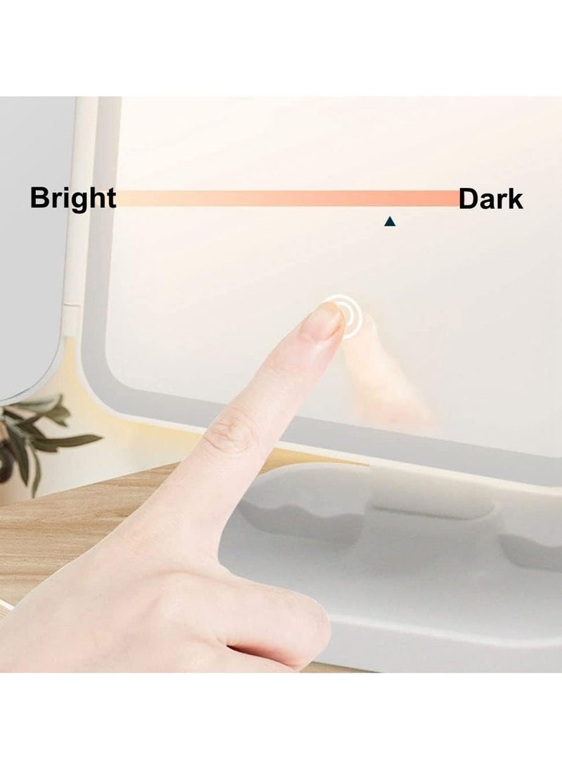 JAJEEK LED Makeup Mirror with 3 Color Lighting Modes – 52 LED Trifold Mirror, 1X/2X/3X Magnification, Touch Control, High Definition, Portable Lighted Cosmetic Mirror for Makeup, Grooming & Skincare - Image 1