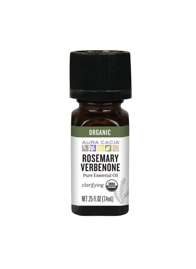 Aura Cacia Pure Essential Oil Rosemary Verbenone 0.25 fl oz 7.4 ml  - Image 1