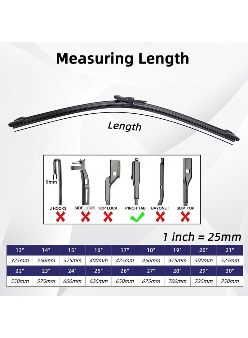 شفرات ممسحة الزجاج لسيارة نيسان كاشكاي دواليس J10 2006-2013 2012 2011 2010 مناسبة تمامًا للزجاج الامامي و الخلفي من الشافعي - Image 4