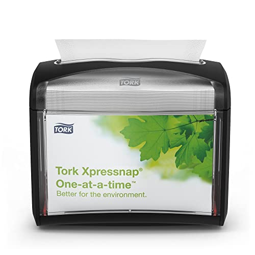 Tork Xpressnap Napkin Dispenser Black, N4 Compatible, Signature Range 4-Pack (6232100) - Image 1