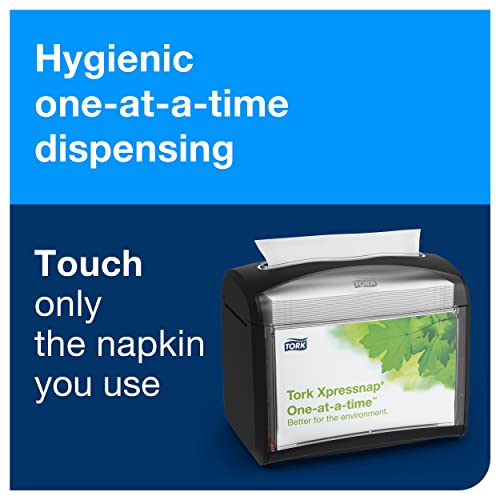 Tork Xpressnap Napkin Dispenser Black, N4 Compatible, Signature Range 4-Pack (6232100) - Image 4