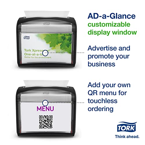Tork Xpressnap Napkin Dispenser Black, N4 Compatible, Signature Range 4-Pack (6232100) - Image 3