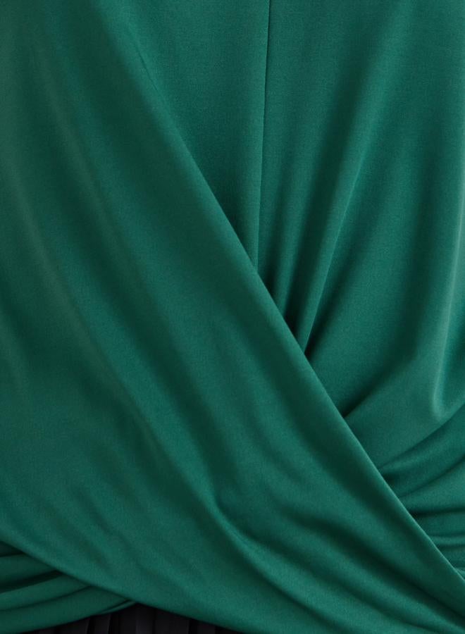 Take Two Solid V-Neck Short Sleeve Twist Front Top - Image 3