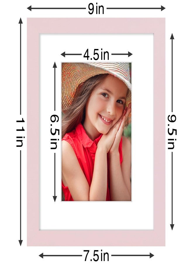 Vittanly مجموعة إطارات صور فيتانلي 8x10 مكونة من 9 قطع - لعرض صور 5x7 مع إطار داخلي أو 8x10 بدون إطار داخلي، إطارات للتعليق على الحائط أو وضعها على الطاولة لتزيين المنزل، أفقية أو رأسية (وردي) - Image 2