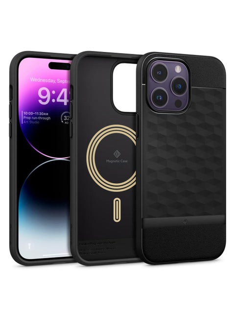 Parallax Mag Case Built-in Magnet Designed For Magsafe Compatible With Apple iPhone 14 Pro Case (2022) - Black