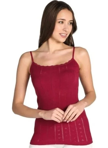 Tutku 0200 Jacquard Rope Suspender Undershirt 6-Pack Cherry Color