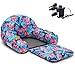 Simgoing Fabric Covered Pool Float Lounge for Adults 2 in 1 Convertible Chair Lounger Large Inflatable Pool Rafts Heavy Duty Float Mattress with Quick Dry Cover Electric Air PumpHibiscus Flower - Image 3