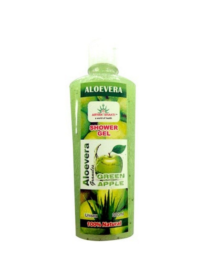 ARYAN SHAKTI Aloevera Shower Gel Body Wash Conditioner Green Apple For All Type Of Skin Without Dry 300 ml