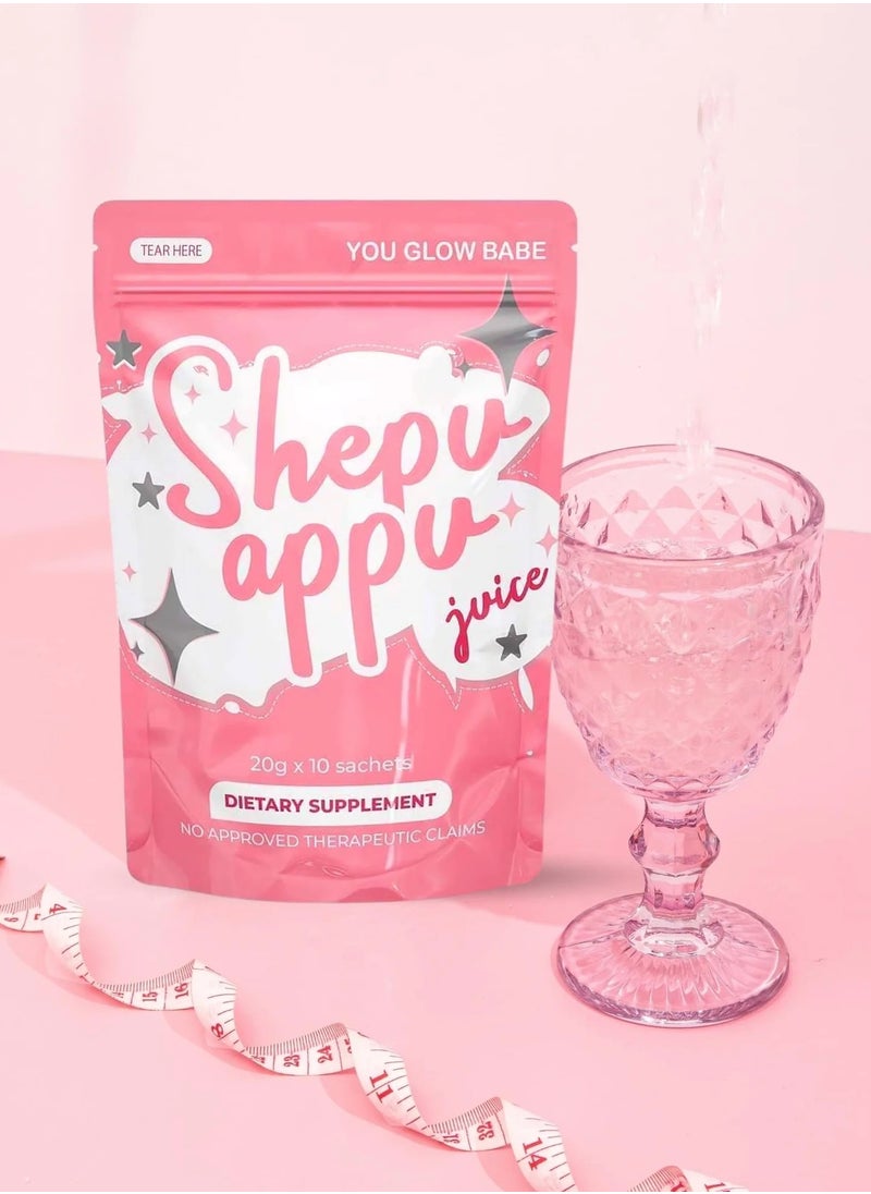 You Glow Babe Shepu Appu Juice – Glow & Shape-Up Dietary Supplement (20g x 10 Sachets)  - Image 2