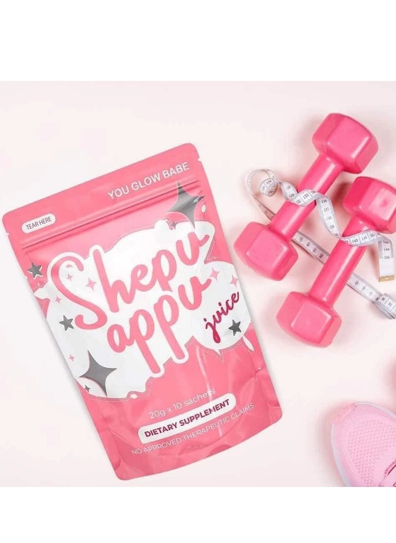 You Glow Babe Shepu Appu Juice – Glow & Shape-Up Dietary Supplement (20g x 10 Sachets)  - Image 3