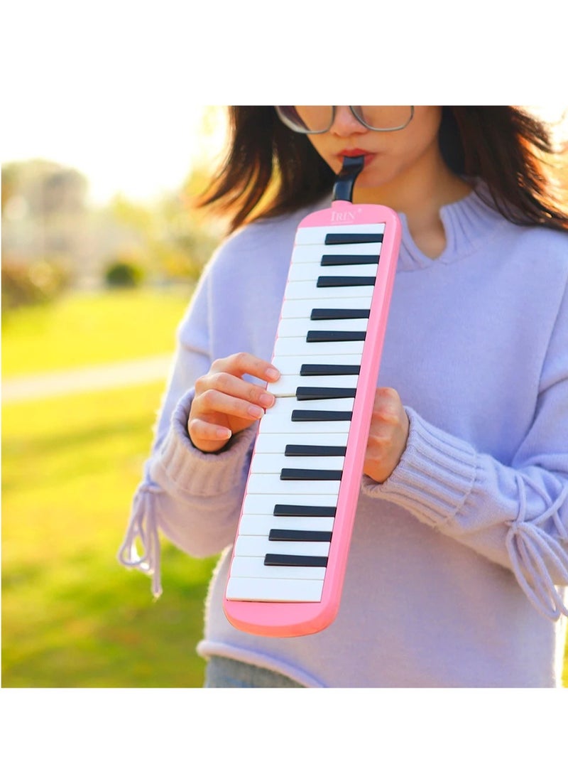IRIN 32 Keys Piano Musical Instrument, Classroom Playing Instrument With Mouthpiece Blowpipe, Durable Harmonica Mouth Organ With Carrying  Bag, Keyboard Mouthpiece For Music Lovers Beginners, (Pink)  - Image 5