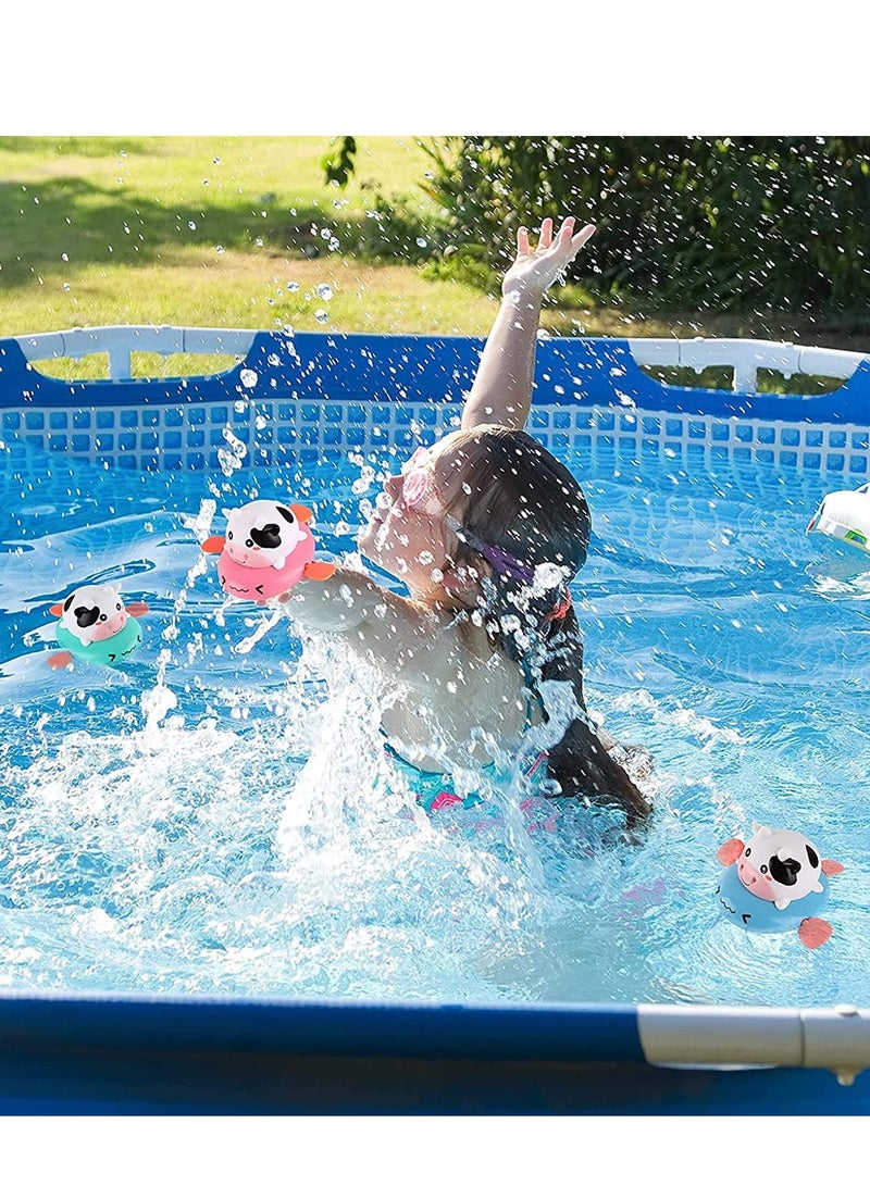 واي آند دي Baby Bath Toys for 1 Year Old Boy Gifts Toddlers 1-3 12-18 Months Pool Kids Girls Wind Up Cow Toy Bathtub Swimming 3 Pack - Image 3