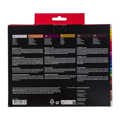 Amsterdam Standard Series Acrylics - Set of 6, Portrait Colors, 120 ml, Tubes - Image 2