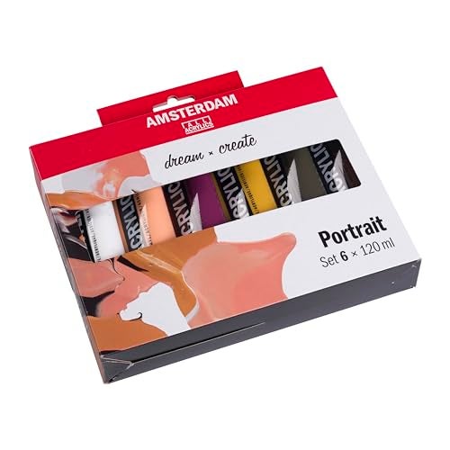 Amsterdam Standard Series Acrylics - Set of 6, Portrait Colors, 120 ml, Tubes - Image 3
