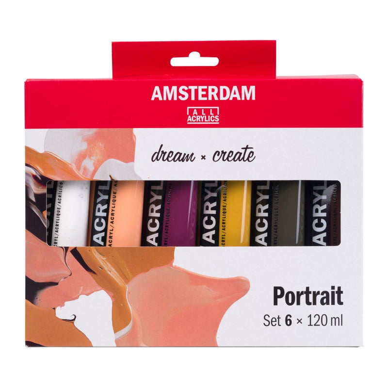 Amsterdam Standard Series Acrylics - Set of 6, Portrait Colors, 120 ml, Tubes - Image 5