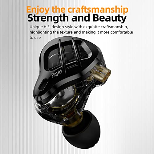 KZ سماعات KZ ZAR داخل الأذن 7BA+1DD مع محركات هجينة سماعات ألعاب HiFi بجهير عميق وعزل للضوضاء IEM، وضوح في جميع الترددات سماعات ستيريو مريحة تناسب الأذن لمهندسي الصوت والموسيقيين (بدون ميكروفون) - Image 4