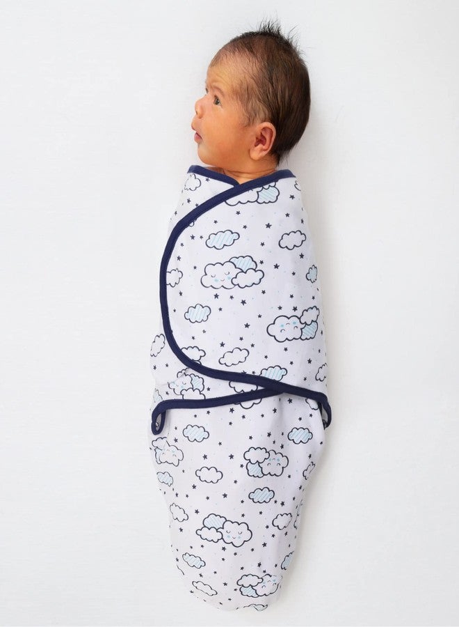 The Peanut Shell The Peanutshell Baby Swaddle Set for Boys or Girls - Unisex 3 Pack- Cloud & Stars (Medium/Large | 3-6 Months) - Image 3