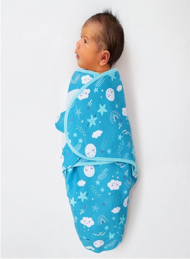 The Peanut Shell The Peanutshell Baby Swaddle Set for Boys or Girls - Unisex 3 Pack- Cloud & Stars (Medium/Large | 3-6 Months) - Image 5