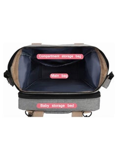 General Portable foldable baby bed diaper bag backpack, waterproof travel cradle foldable baby bed, diaper change station with travel bed diaper pad and stroller storage box  - Image 2