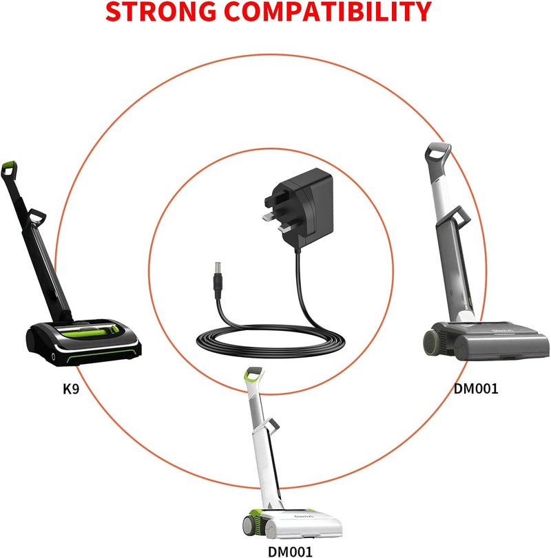 ميروم قابس شاحن بطارية 27 فولت 500 مللي أمبير متوافق مع مكنسة Gtech AirRam MK2 K9 AR02 AFT001 محول طاقة - Image 5