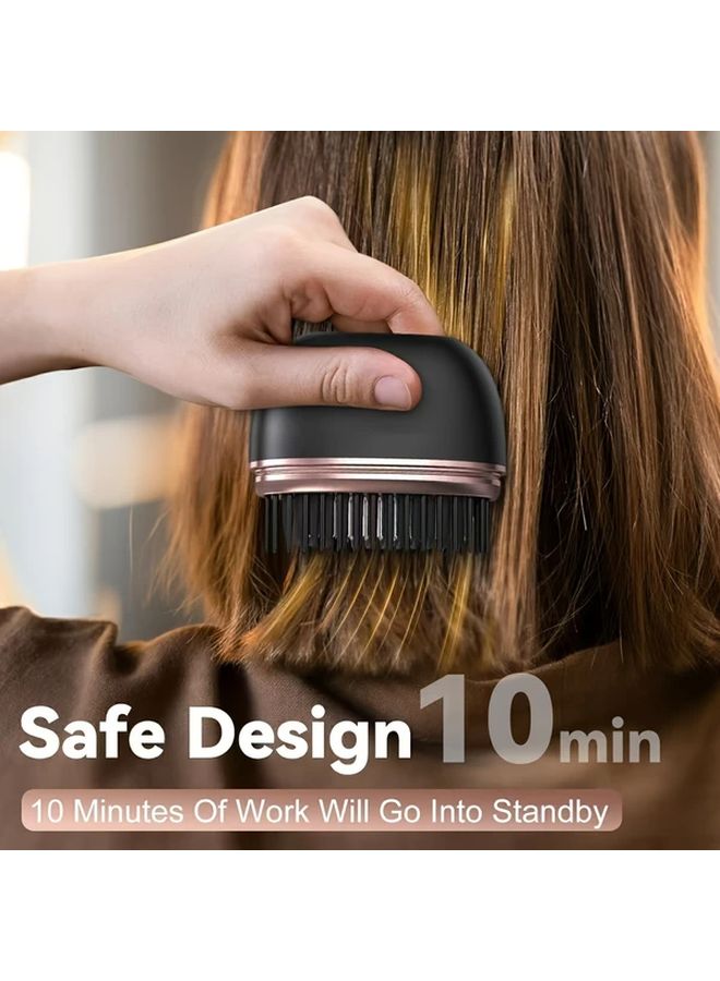 Rechargeable Mini Cordless Hair Straightener Comb for Bangs Black 200C - Image 4
