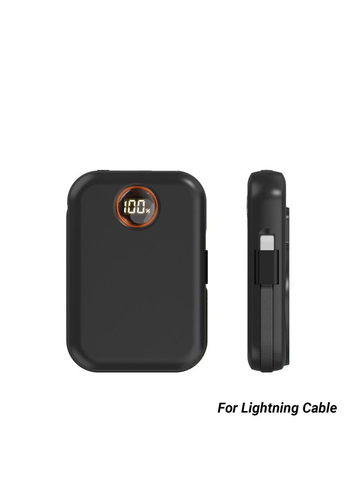 GULFLINK Fast Magnetic Portable Power Bank with Lightning Cable 10000mah Black - Image 1