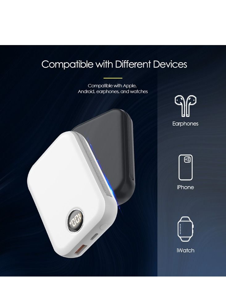 GULFLINK Fast Magnetic Portable Power Bank with Lightning Cable 10000mah Black - Image 2