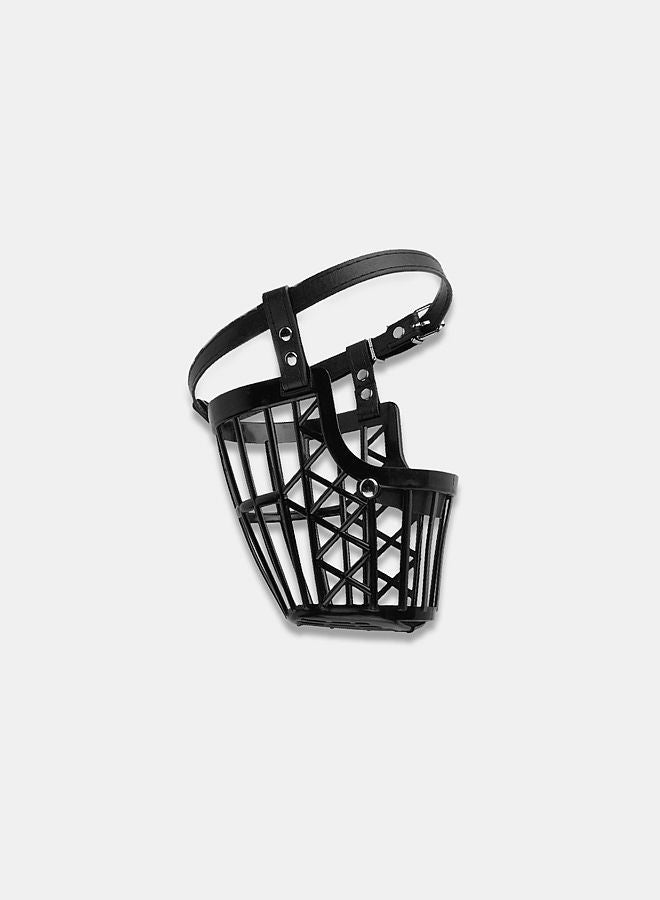 NIBEMINENT Anti-Biting Muzzle Basket Adjustable Straps Mask Black 6yard - Image 1