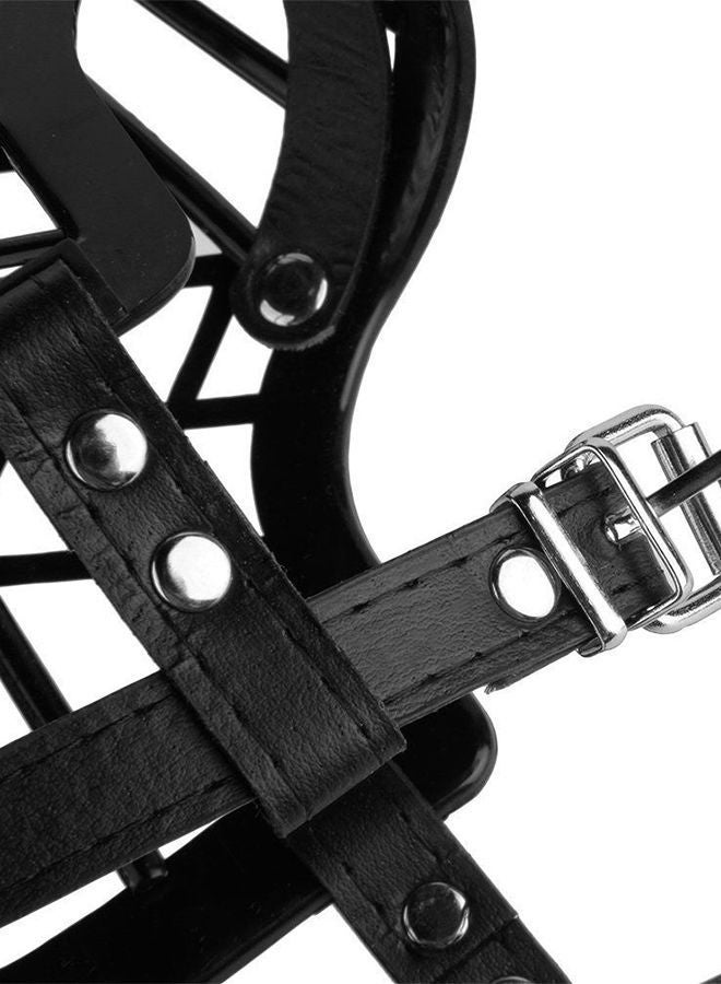 NIBEMINENT Anti-Biting Muzzle Basket Adjustable Straps Mask Black 6yard - Image 4