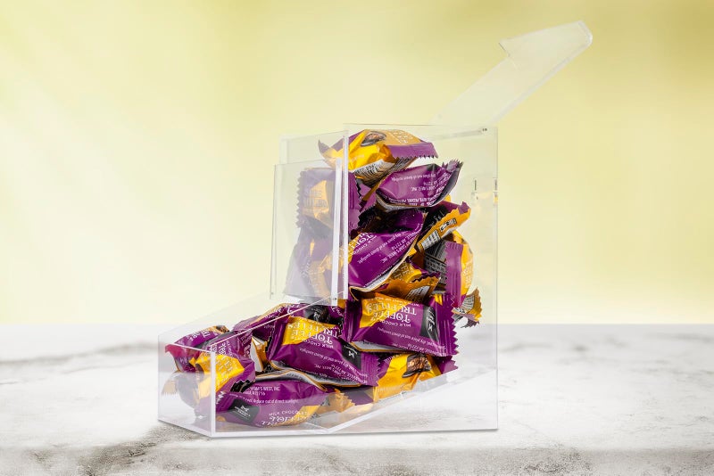 Inevibe Candy Dispenser - Bulk Acrylic Storage Holder with Two Lids for Countertop or Wall Mount - Store Chocolate, Treats, Sweets, and Snacks (1) - Image 4