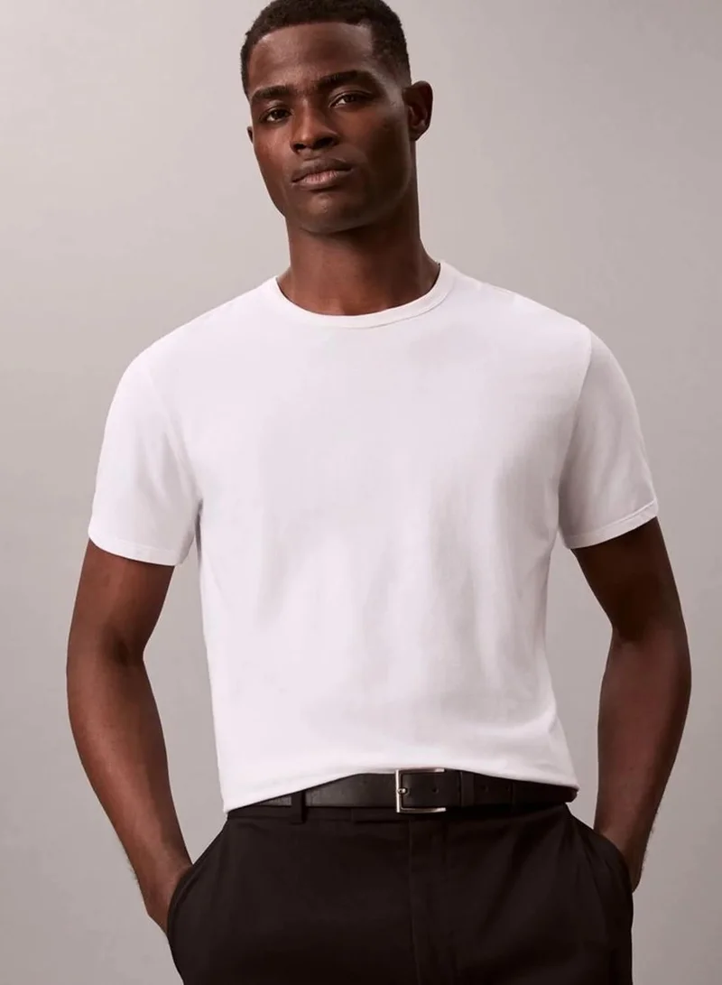 Calvin Klein Bright White Supima Cotton T-Shirt for Men | Best Price UAE