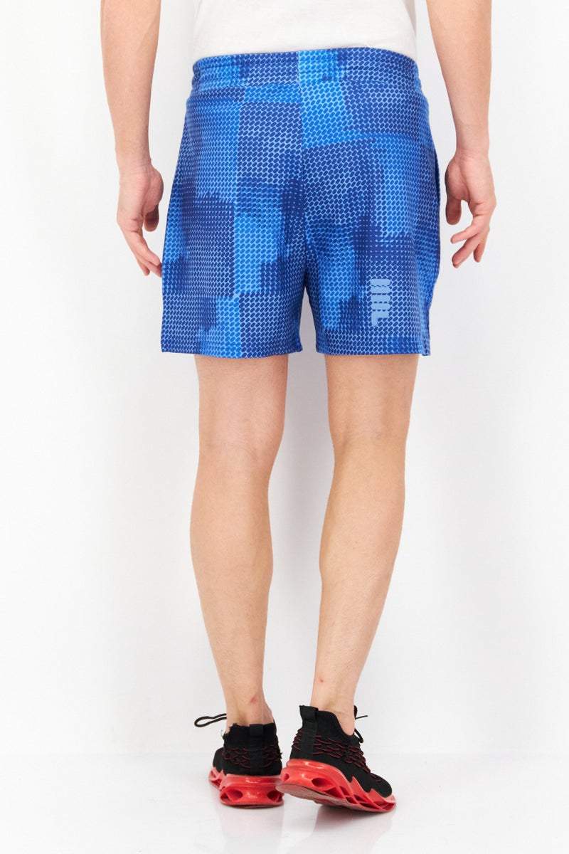 FILA Men Sportswear Fit Brand Logo Training Shorts, Blue  - Image 4