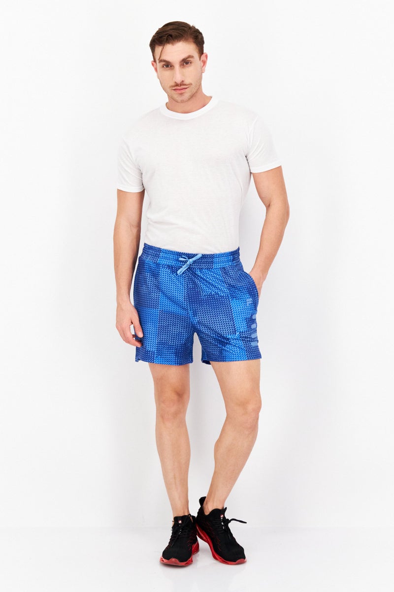 FILA Men Sportswear Fit Brand Logo Training Shorts, Blue  - Image 3