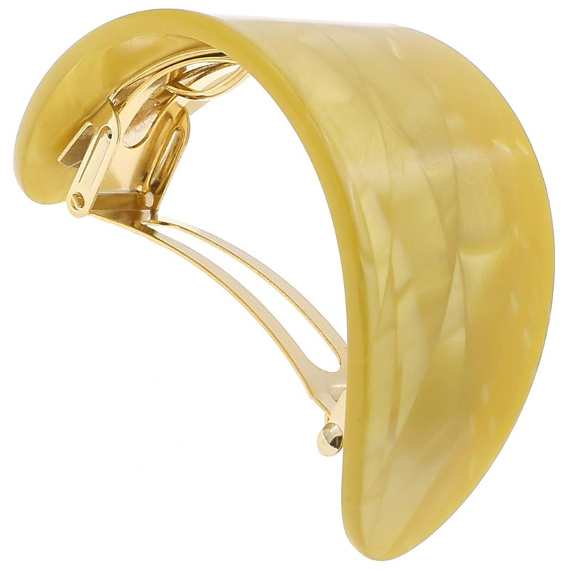 Camila Paris CP3149 French Hair Barrette Hair Ponytail Holder for Fine Long Hair Handmade Beige Strong Hold Grip Hair Clips for Women No Slip Styling Girls Hair Accessories Made in France