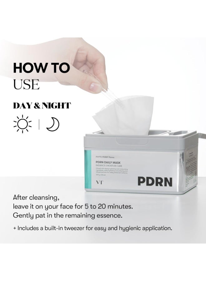 VT COSMETICS PDRN Daily Mask 30 Sheets, Vegan PDRN for Skin Restoration & Radiance, Hydrating & Moisturizing, Anti-Aging, Plumping Effect |30 sheets - Image 5