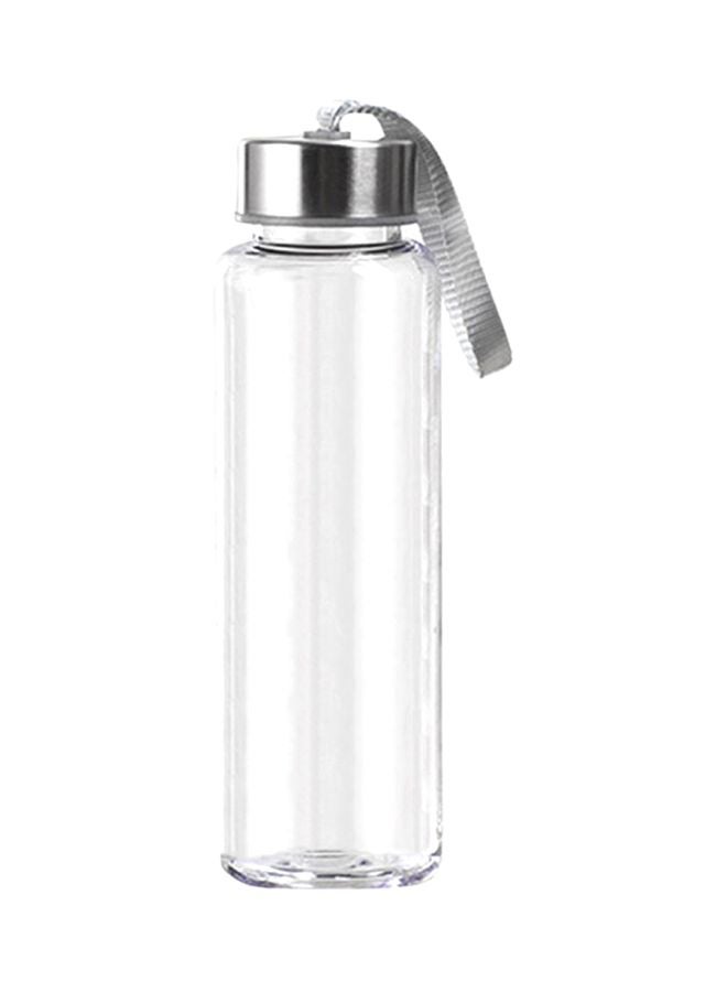 Loquat New Outdoor Sports Portable Water Bottle Clear/Silver 22x4.1x6.5centimeter - Image 1