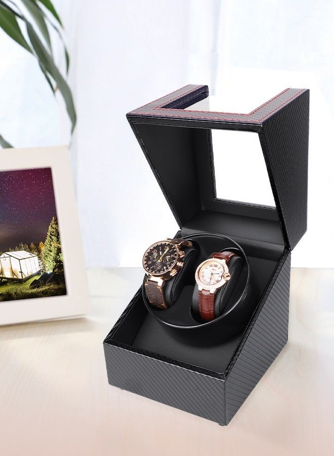 كيلا صندوق لف الساعات للساعات الأوتوماتيكية، صندوق لف الساعات الأوتوماتيكي، منظم تخزين الساعات للنساء والرجال مع محرك هادئ و4 أوضاع دوران - Image 5