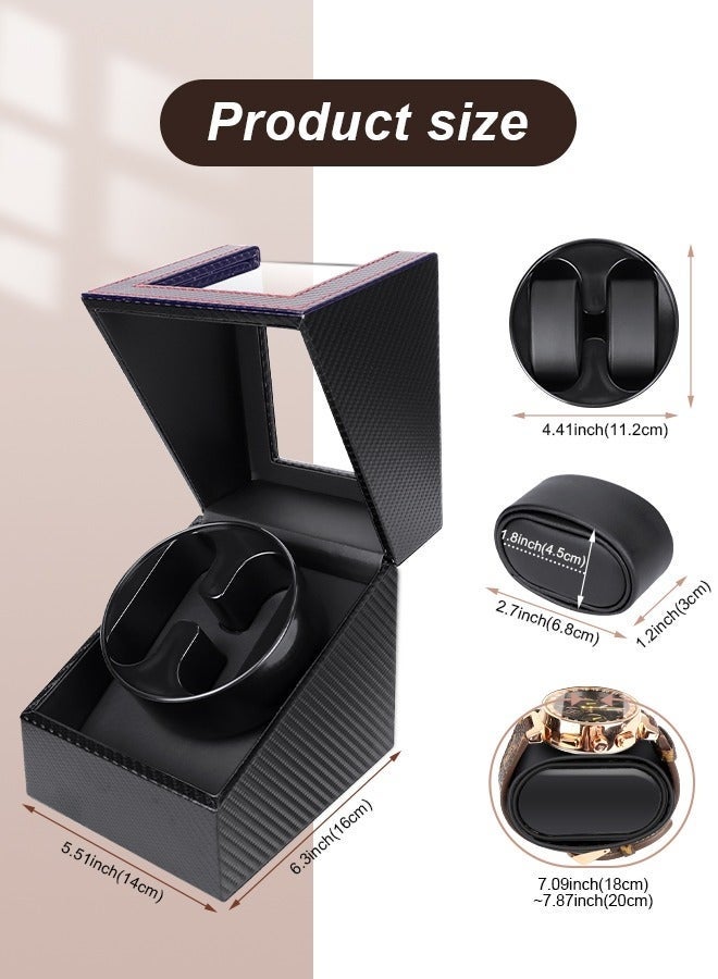 كيلا صندوق لف الساعات للساعات الأوتوماتيكية، صندوق لف الساعات الأوتوماتيكي، منظم تخزين الساعات للنساء والرجال مع محرك هادئ و4 أوضاع دوران - Image 2