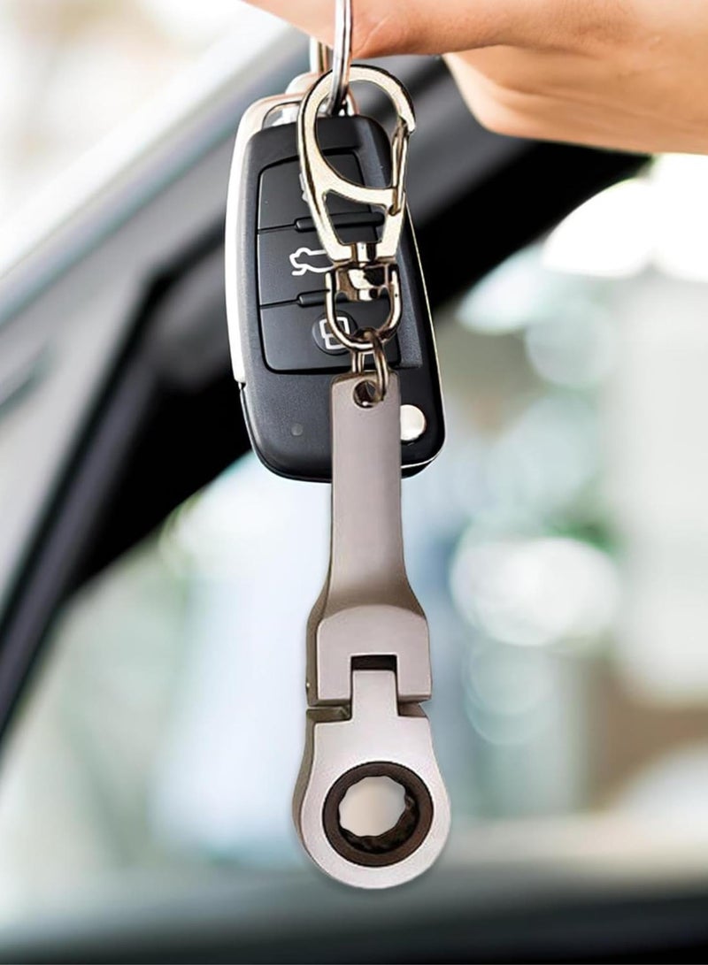 GGOOT Ratchet Key Ring,Key Keychain,Mechanical Key Ring with 10mm Socket Wrench | High Hardness Ratchet Wrench Key Chain Home Decoration  - Image 3