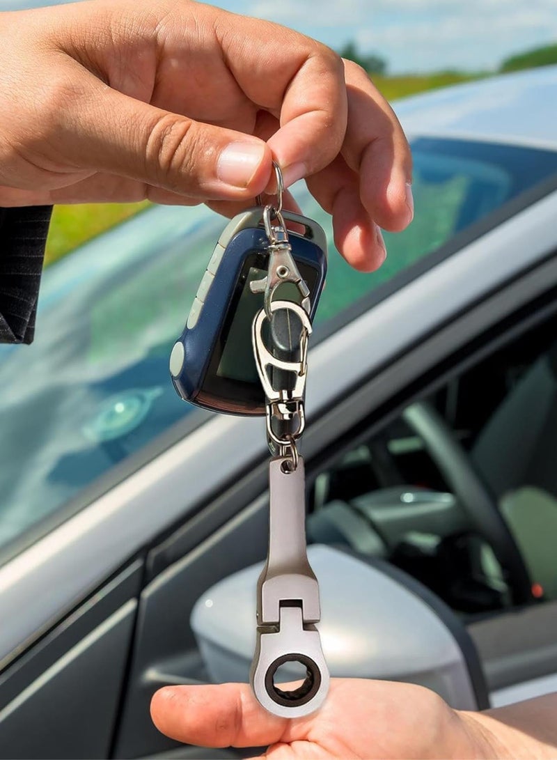 GGOOT Ratchet Key Ring,Key Keychain,Mechanical Key Ring with 10mm Socket Wrench | High Hardness Ratchet Wrench Key Chain Home Decoration  - Image 2