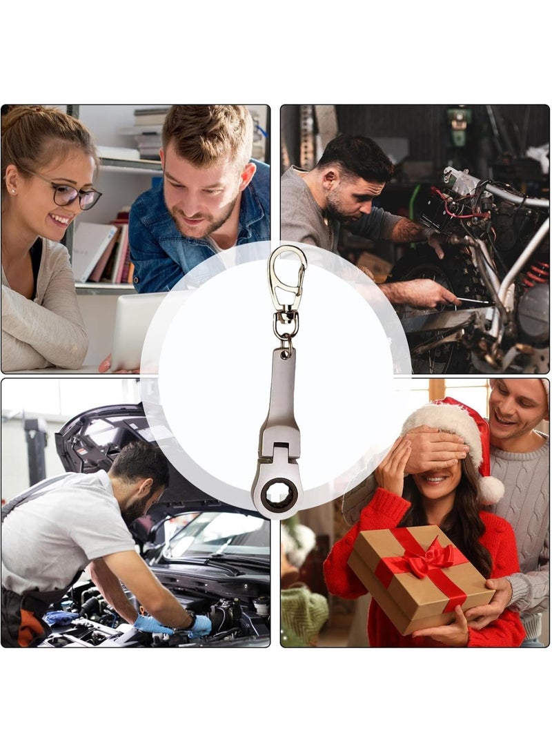 GGOOT Ratchet Key Ring,Key Keychain,Mechanical Key Ring with 10mm Socket Wrench | High Hardness Ratchet Wrench Key Chain Home Decoration  - Image 4