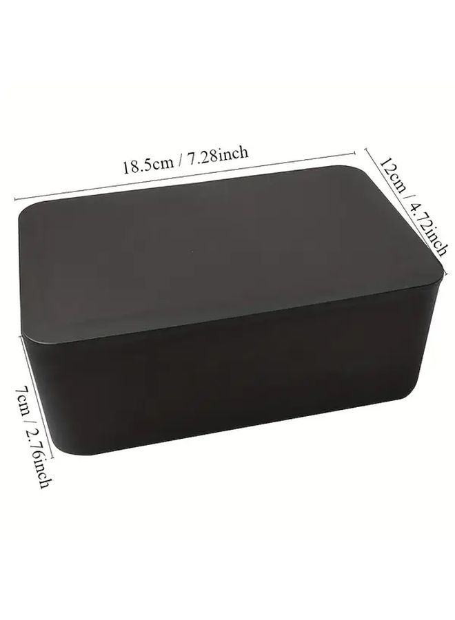 Black Plastic Wet Tissue Storage Box With Lid Multi Functional Towel Dispenser - Image 4