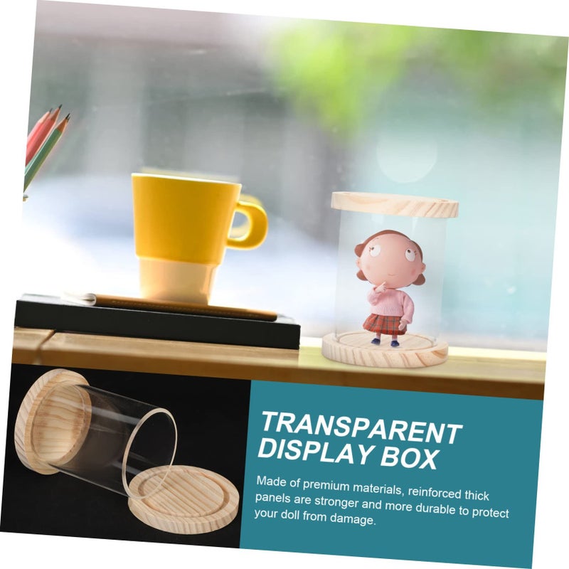 OUNONA Clear Acrylic Display Case for Collectible Figurines Dustproof Storage Box - Image 4