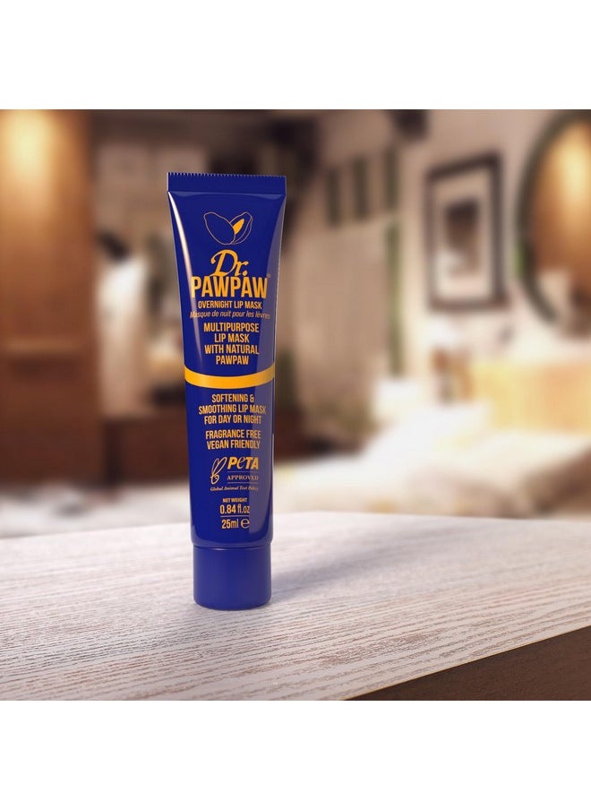 Dr.PAWPAW - Overnight Lip Mask Multipurpose Balm Natural Pawpaw & Peptides Smooth Skin Cracked Lips Vegan Ethical Beauty & Fregrance Free (3 X 25 Ml) - Image 1