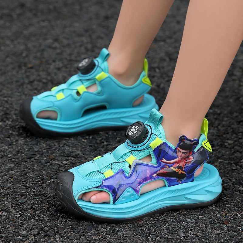 Nata Co-Branded Sandals Anti-Slip And Anti-Collision Boys' Toe-Toe Sandals For Middle And Large Children Trendy Soft-Soled Beach Shoes - Image 5